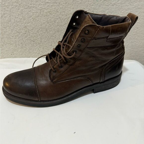 J. Murphy By Johnston & Murphy Mens Size 12 Ankle Boots Brown Leather - Picture 3 of 13